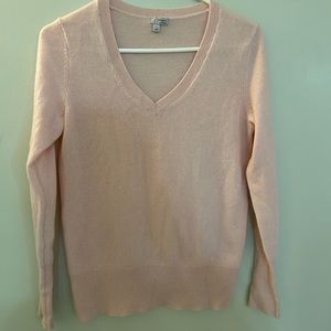 Halogen cashmere v-neck sweater - pink
